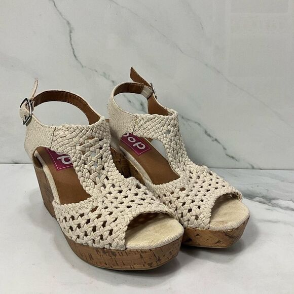 POP LILLY Wedge Heel Sandals - Picture 1 of 8